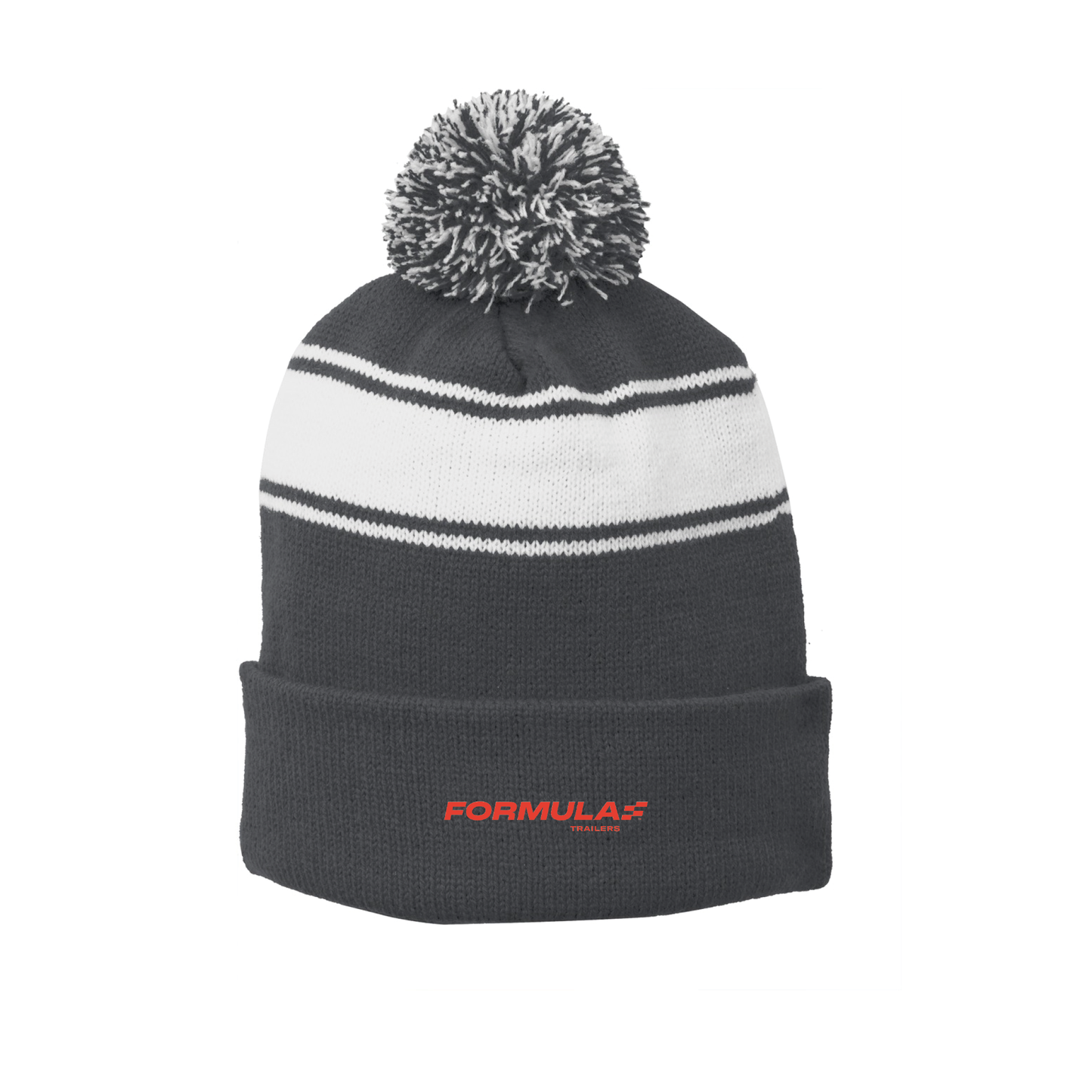 Sport-Tek® Stripe Pom Pom Beanie - STC28
