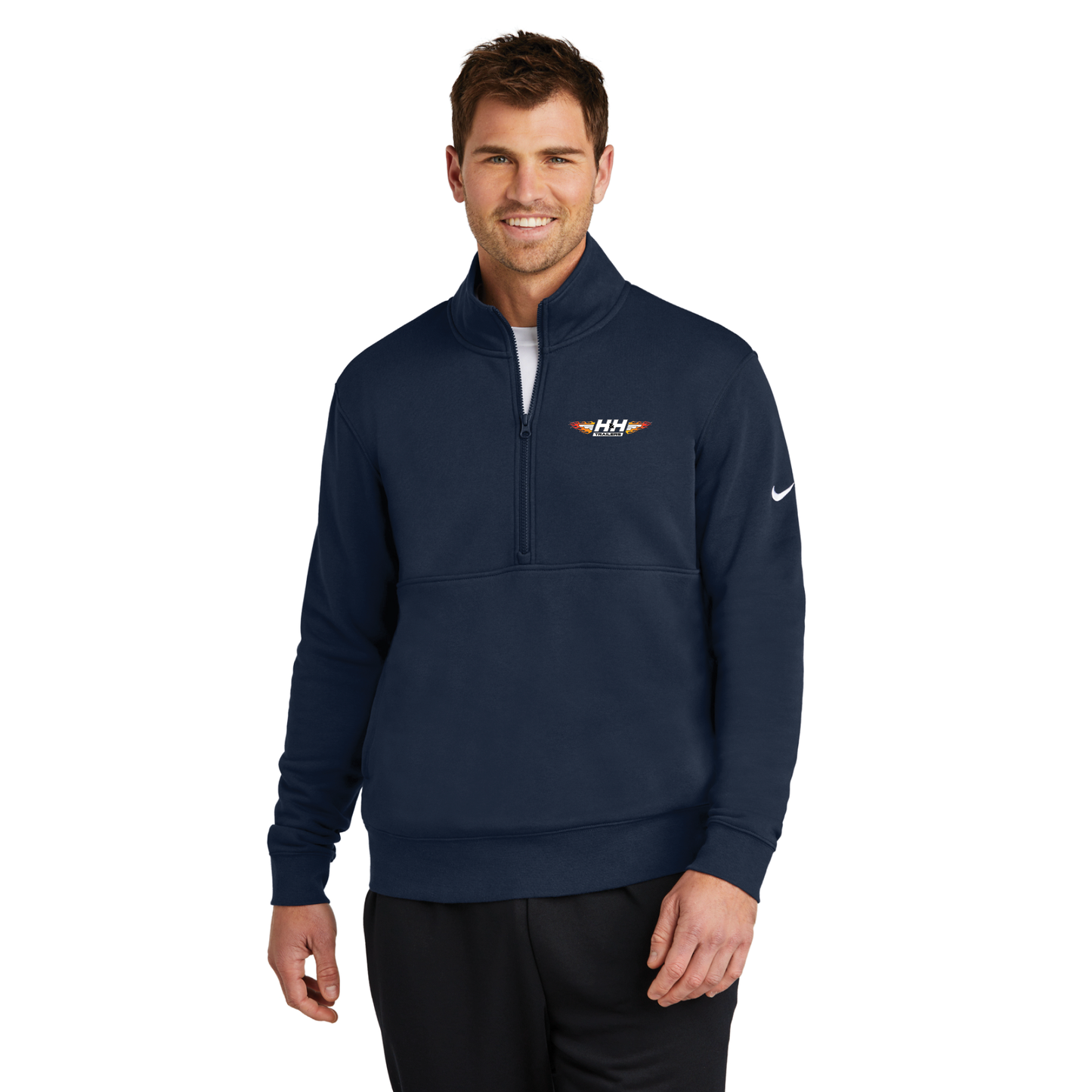 Nike Club Fleece Sleeve Swoosh 1/2-Zip - NKDX6718