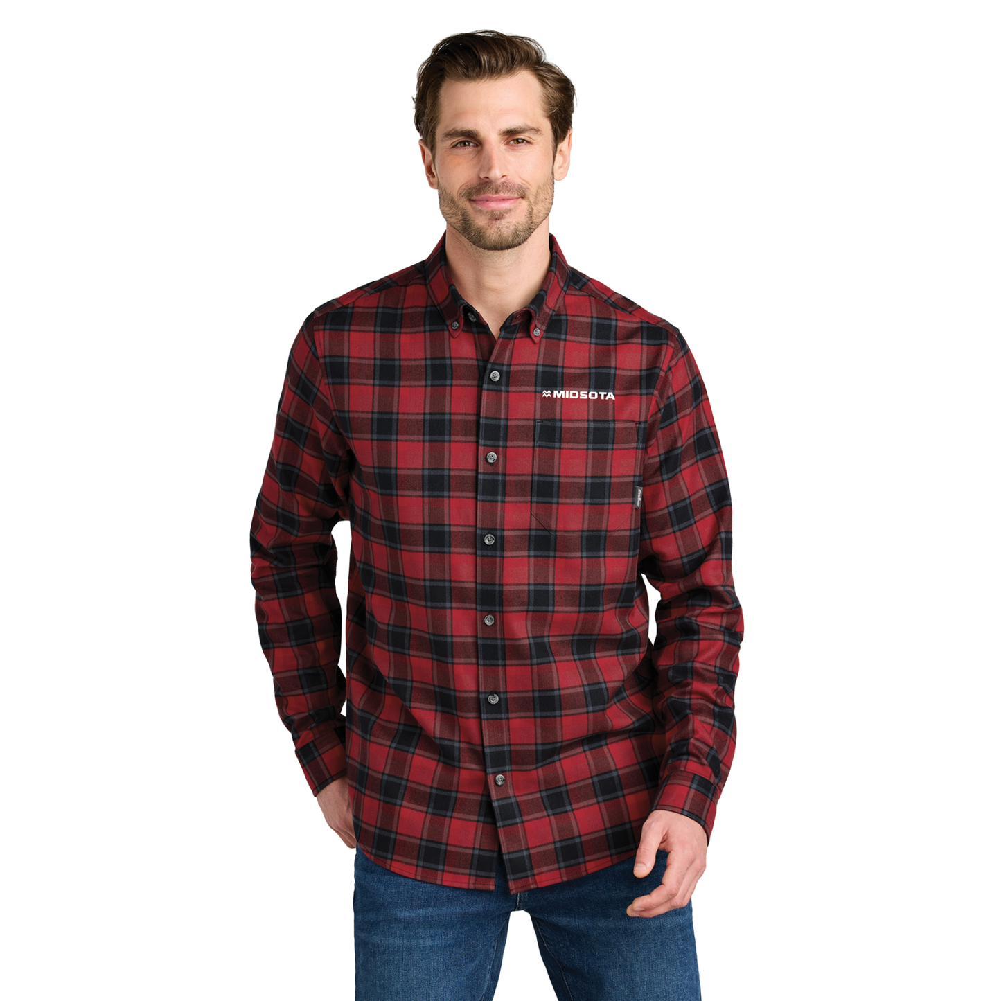 Eddie Bauer® Long Sleeve Favorite Flannel Plaid Shirt - EB610