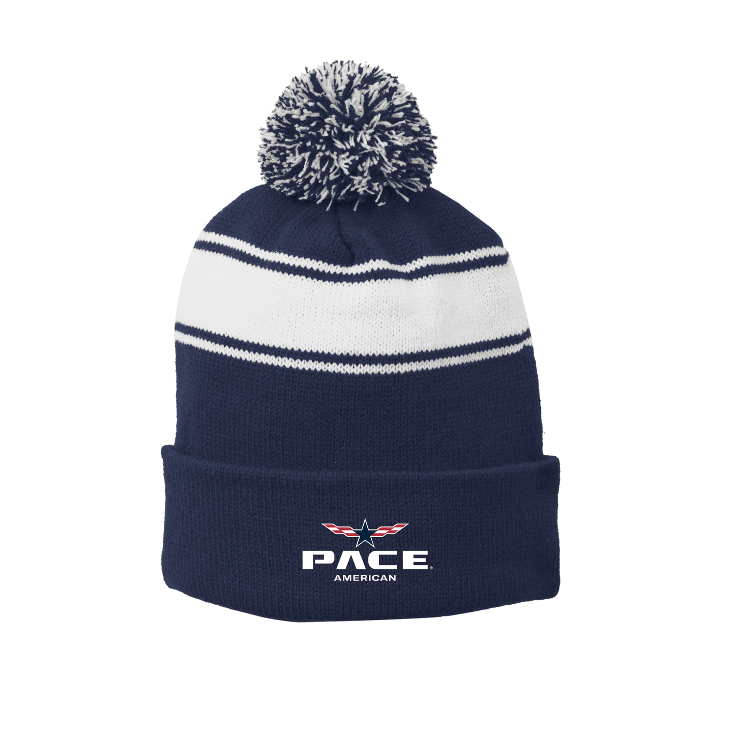 Sport-Tek® Stripe Pom Pom Beanie - STC28