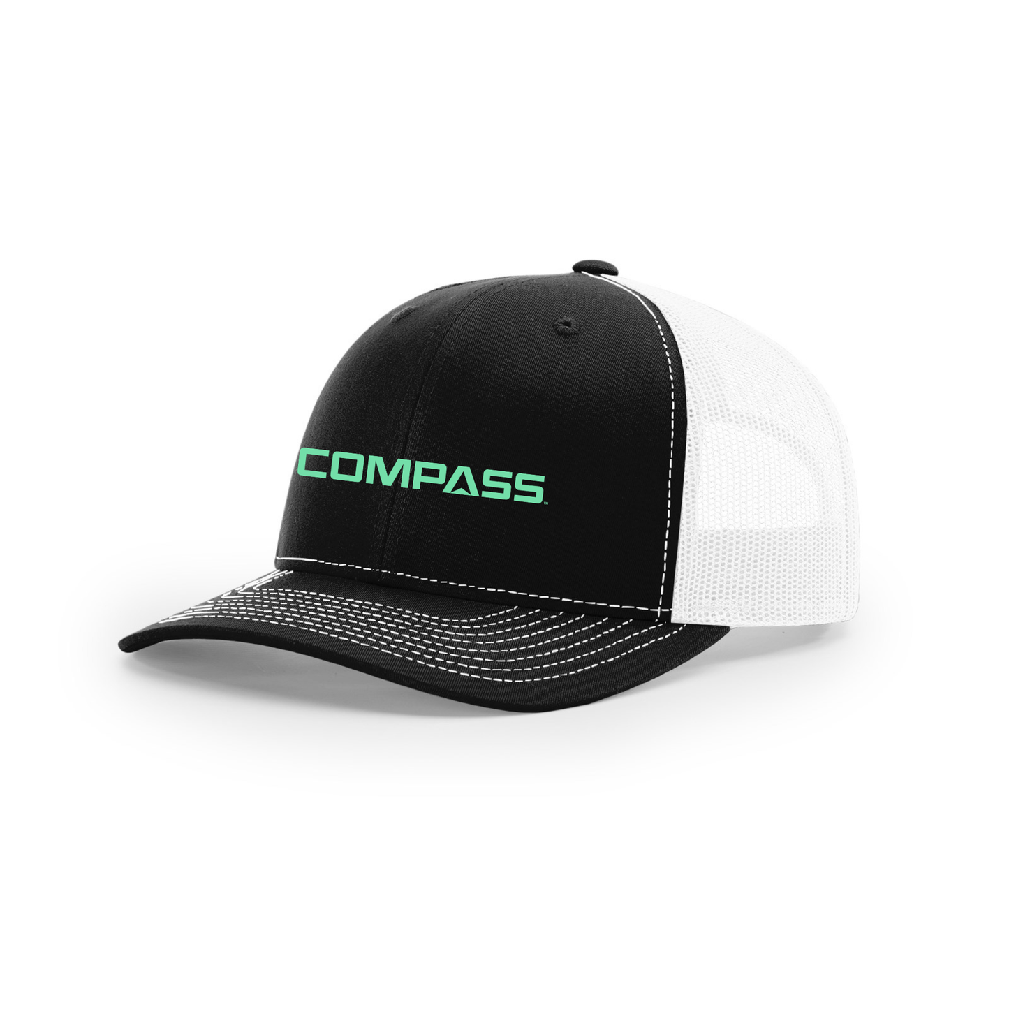 Snap-Back Trucker Hat - Black/White