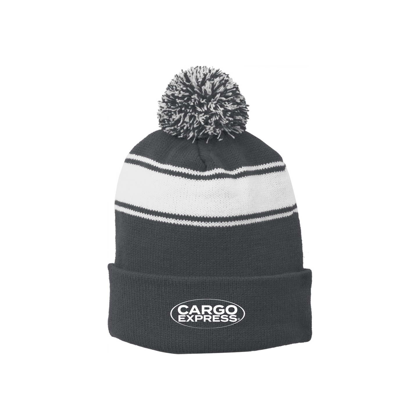 Sport-Tek® Stripe Pom Pom Beanie - STC28