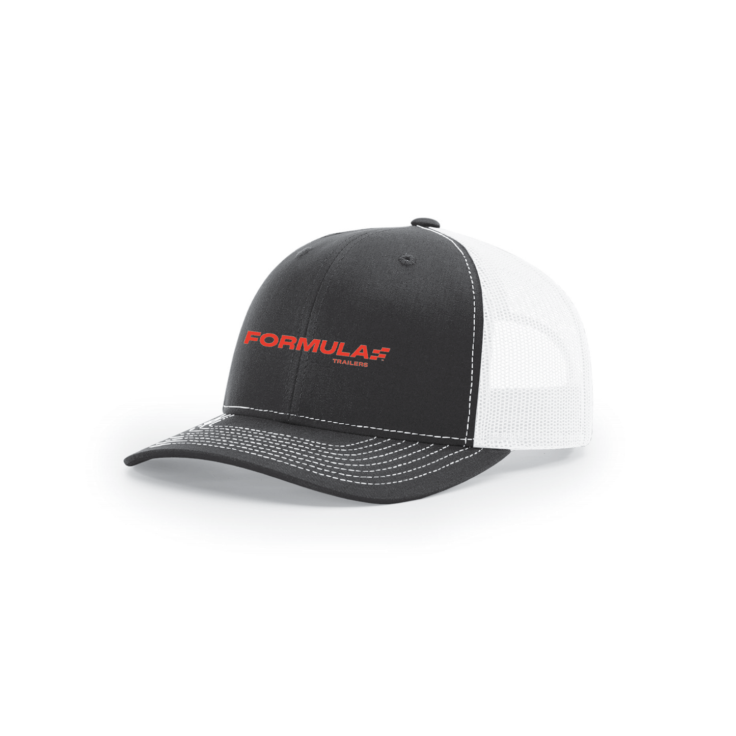 Snap-Back Trucker Hat - Black/White