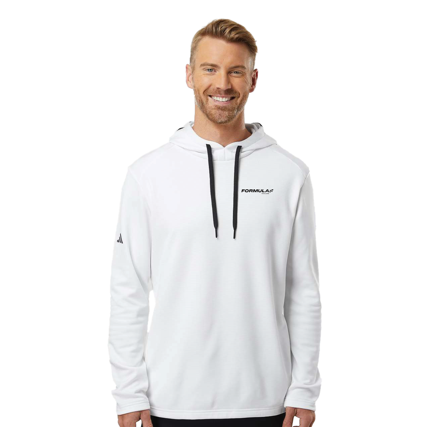 Adidas Men's Textured Mixed Media Midweight Hooded Sweatshirt - A530
