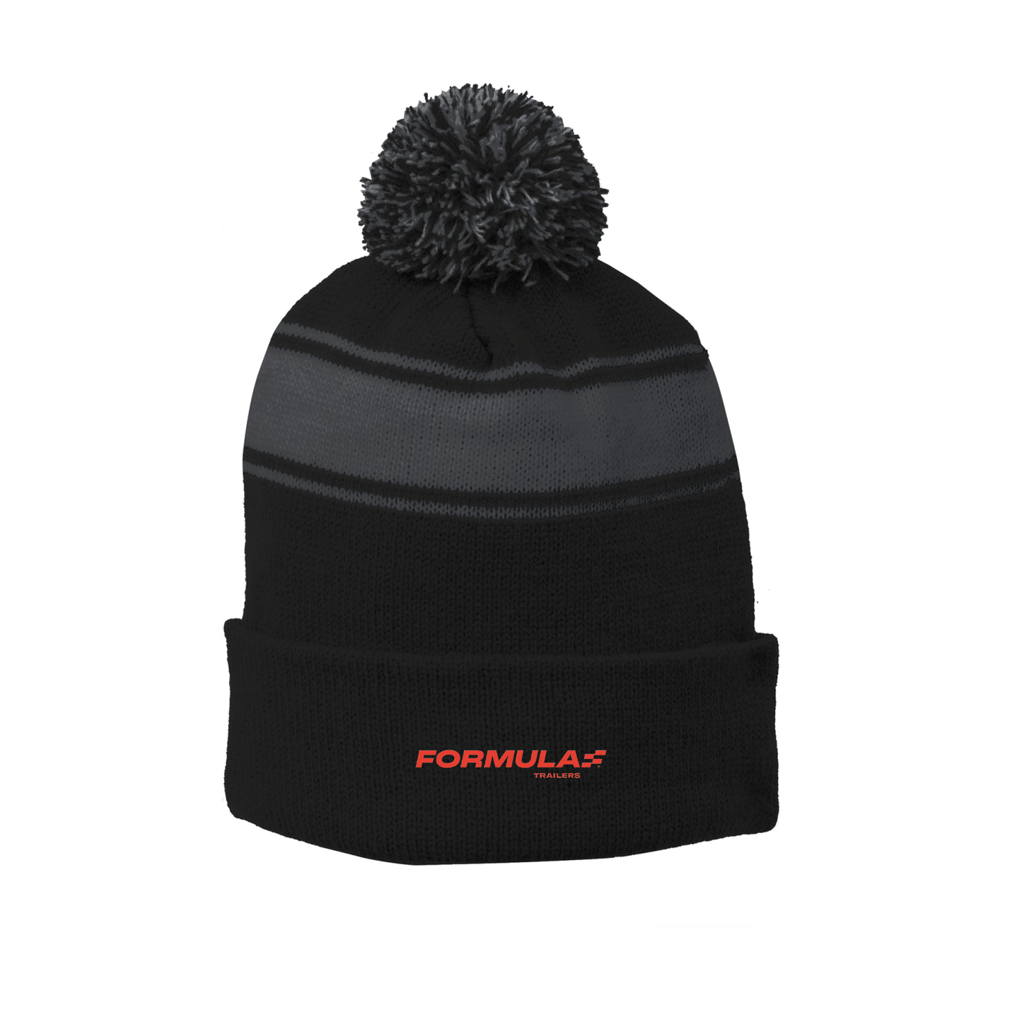 Sport-Tek® Stripe Pom Pom Beanie - STC28