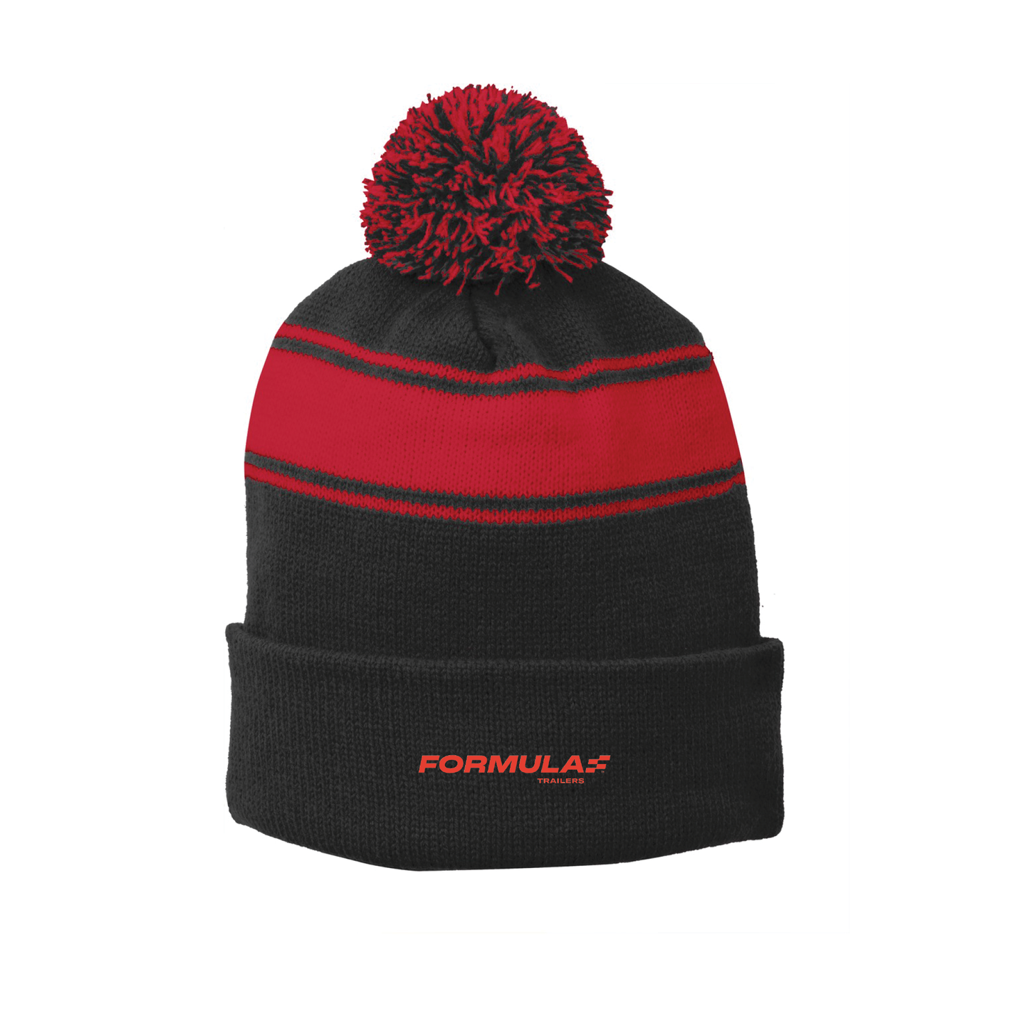 Sport-Tek® Stripe Pom Pom Beanie - STC28