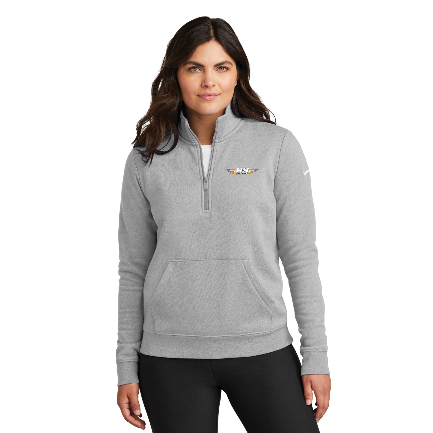 Nike Women's Club Fleece Sleeve Swoosh 1/2-Zip