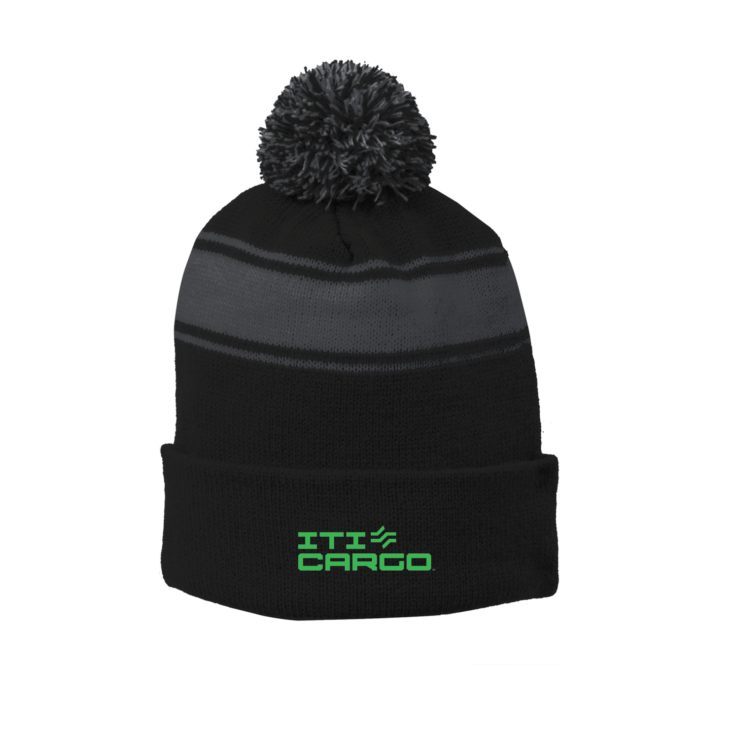 Sport-Tek® Stripe Pom Pom Beanie - STC28