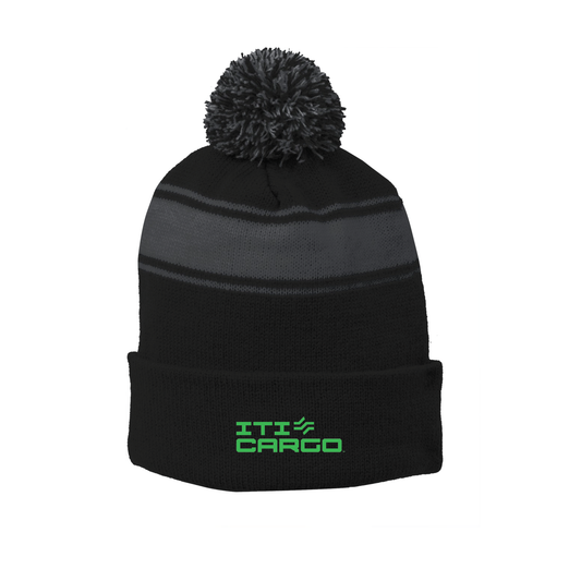 Sport-Tek® Stripe Pom Pom Beanie - STC28