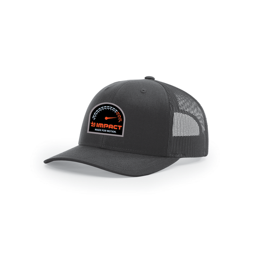 Snap-Back Trucker Hat with Patch - Black