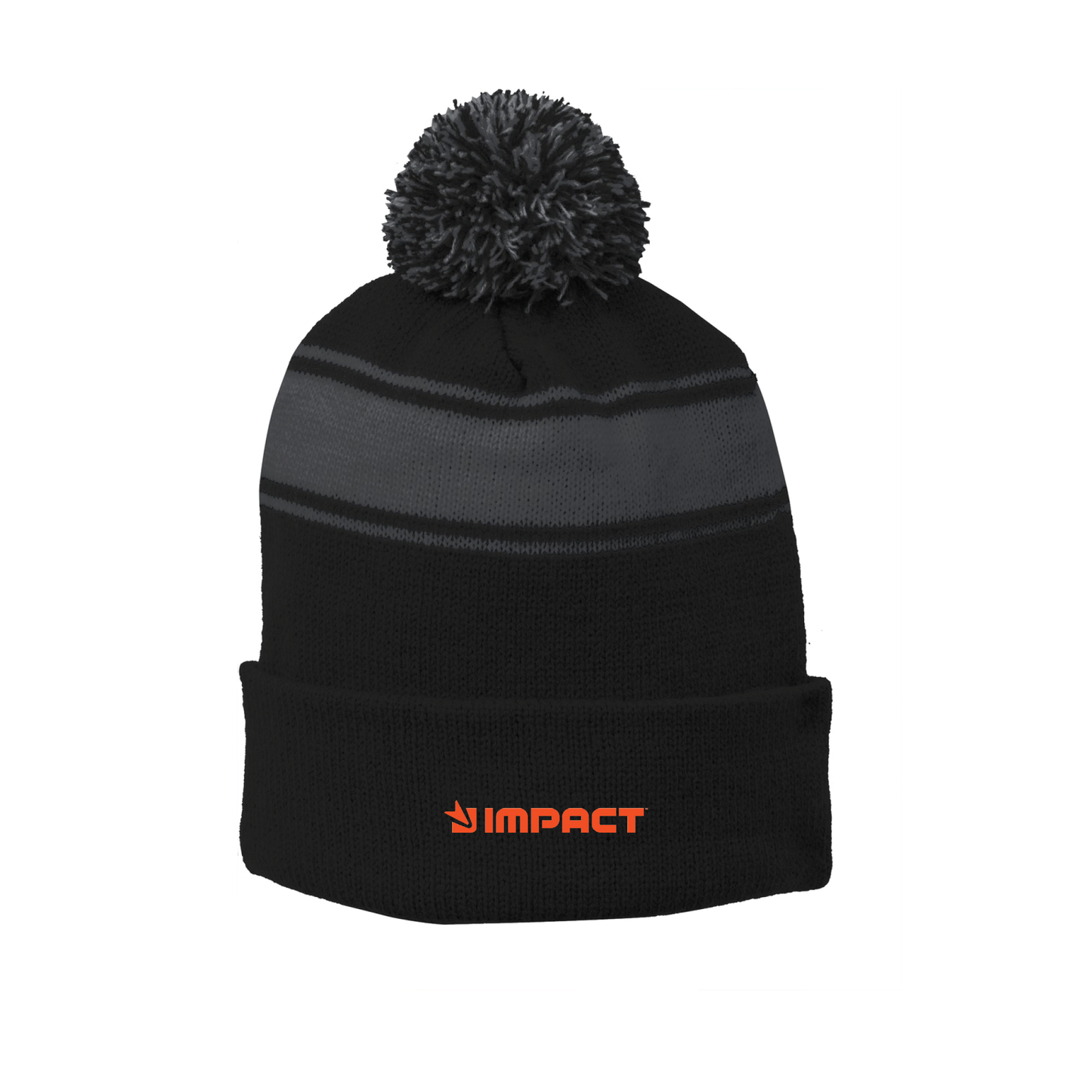 Sport-Tek® Stripe Pom Pom Beanie - STC28