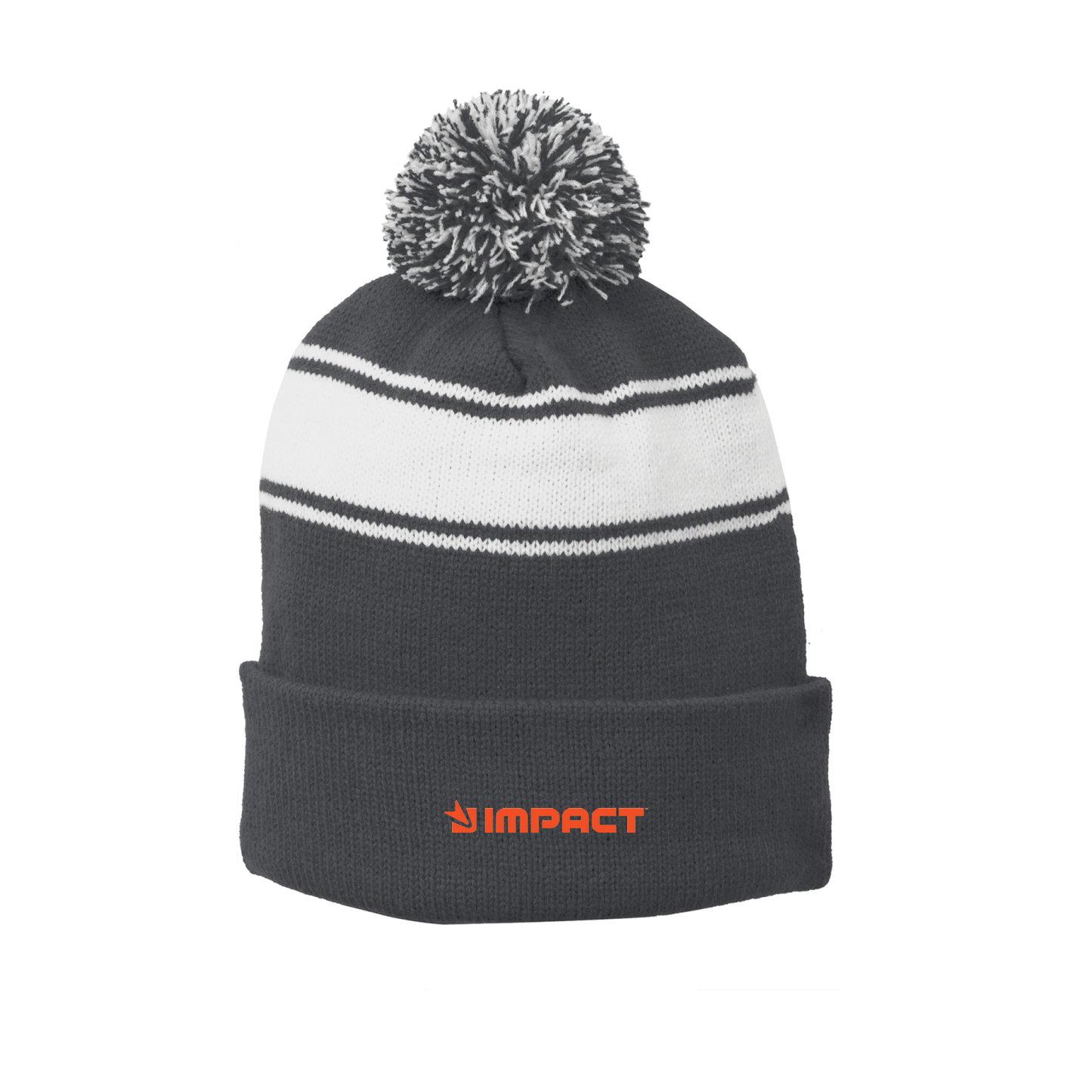 Sport-Tek® Stripe Pom Pom Beanie - STC28