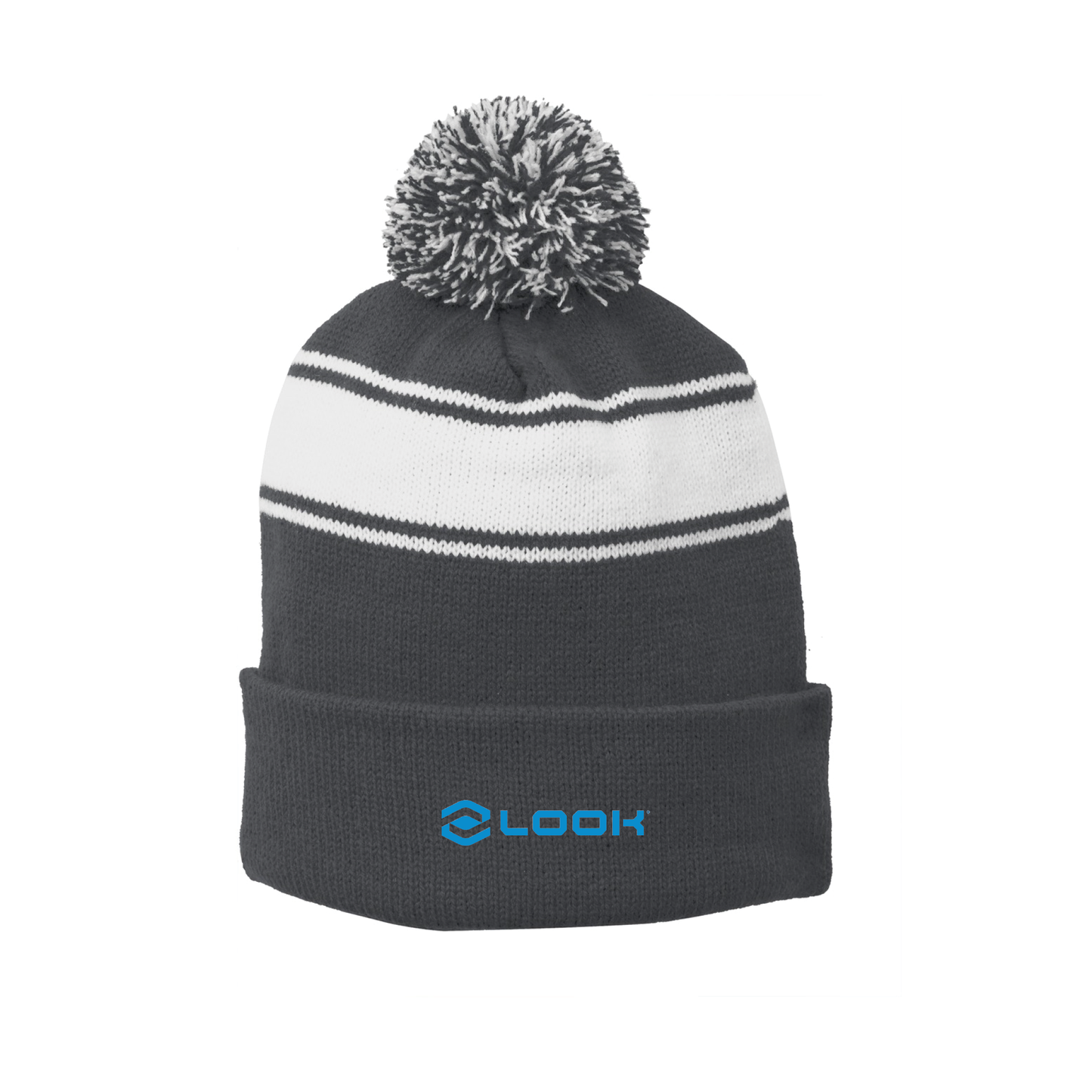 Sport-Tek® Stripe Pom Pom Beanie - STC28