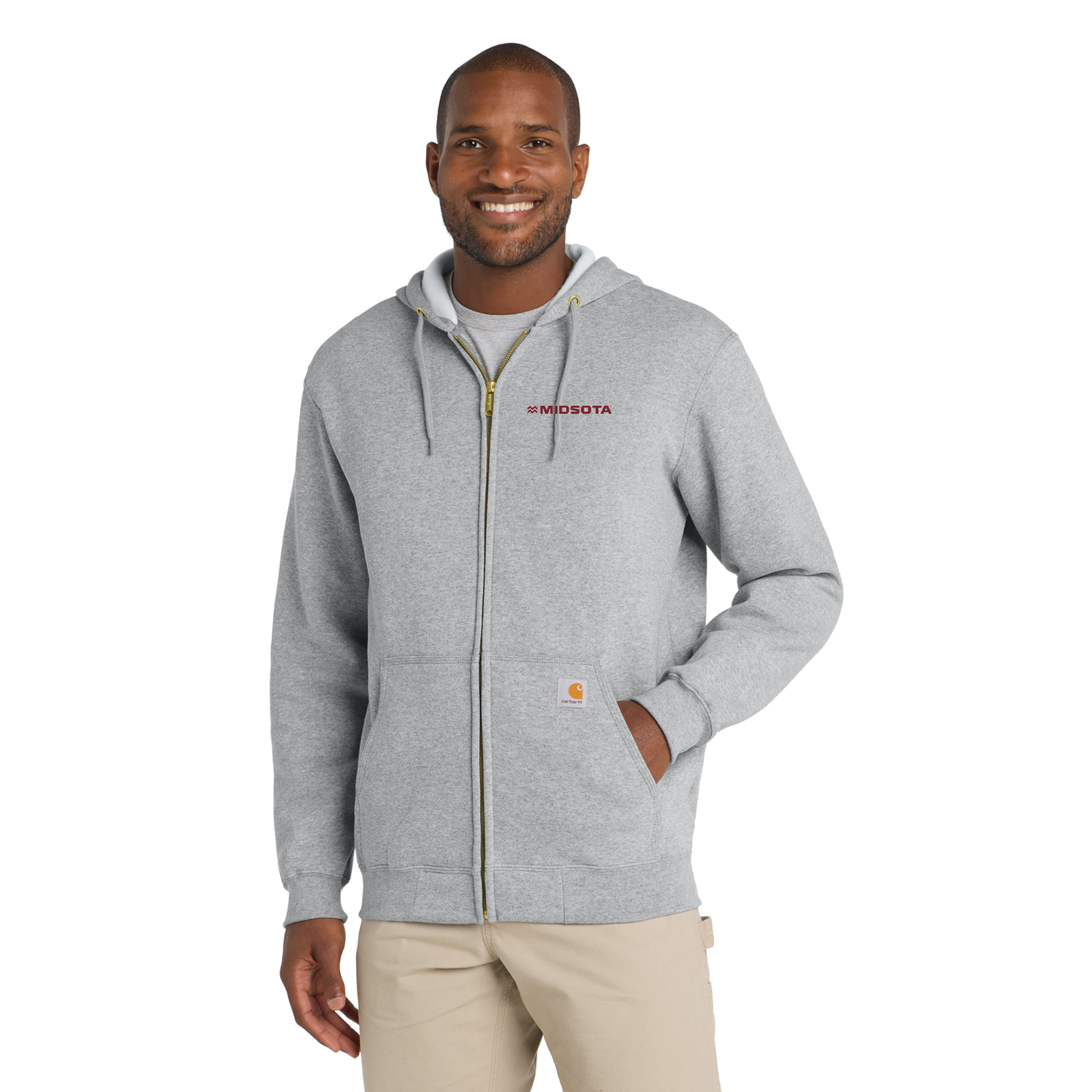 Carhartt® Midweight Hooded Zip-Front Sweatshirt - CTK122