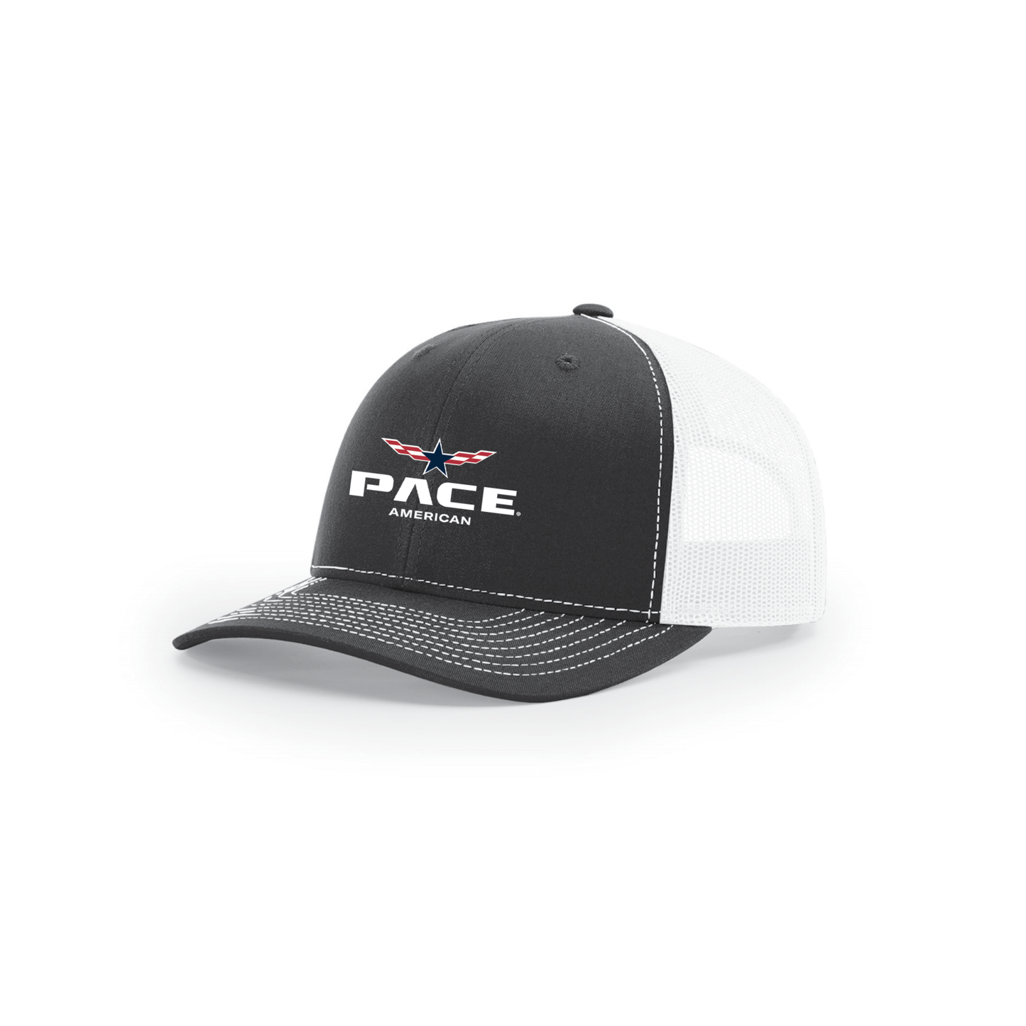 Snap-Back Trucker Hat - Black/White
