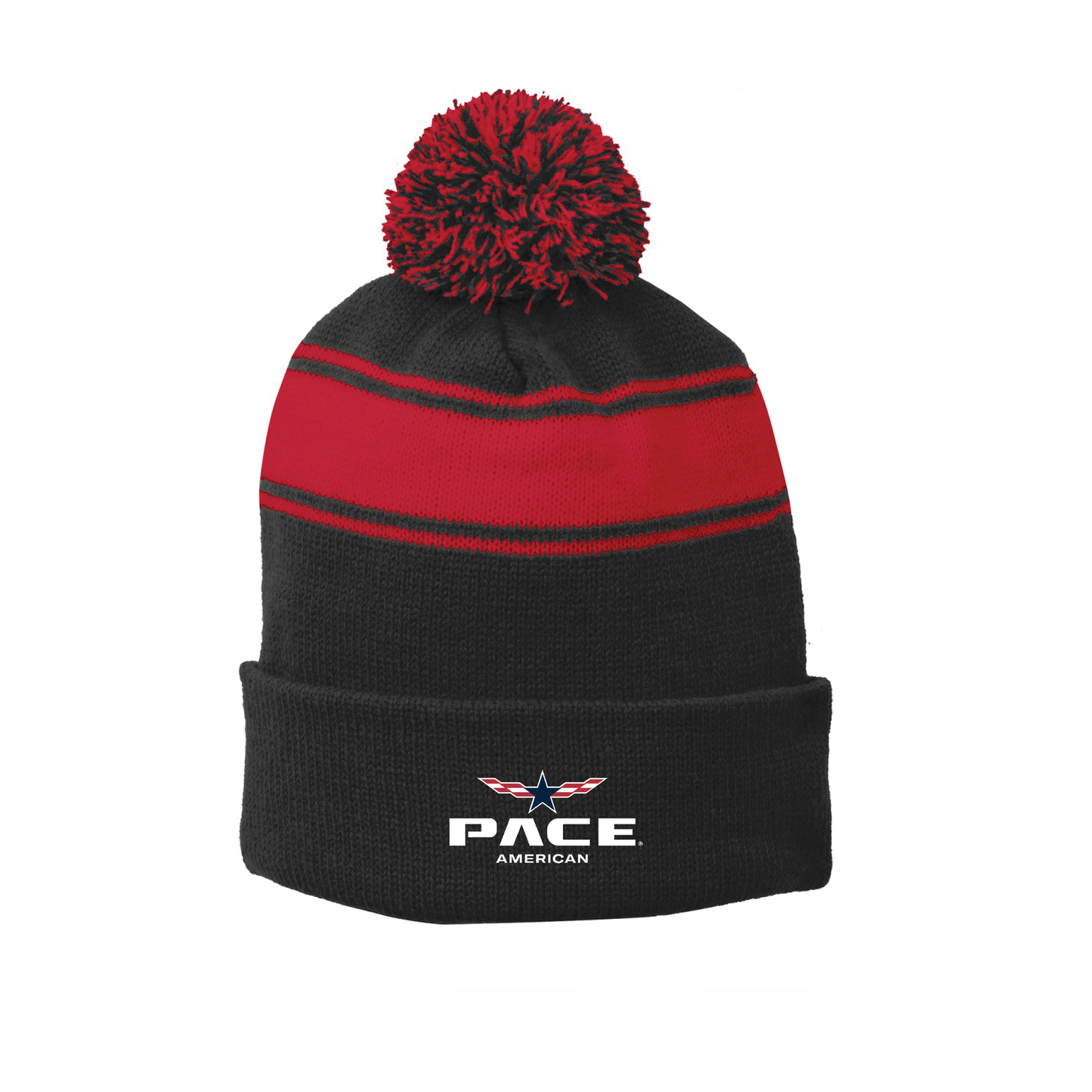 Sport-Tek® Stripe Pom Pom Beanie - STC28