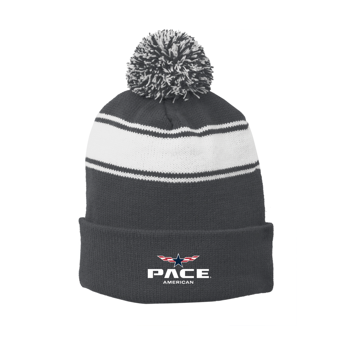 Sport-Tek® Stripe Pom Pom Beanie - STC28