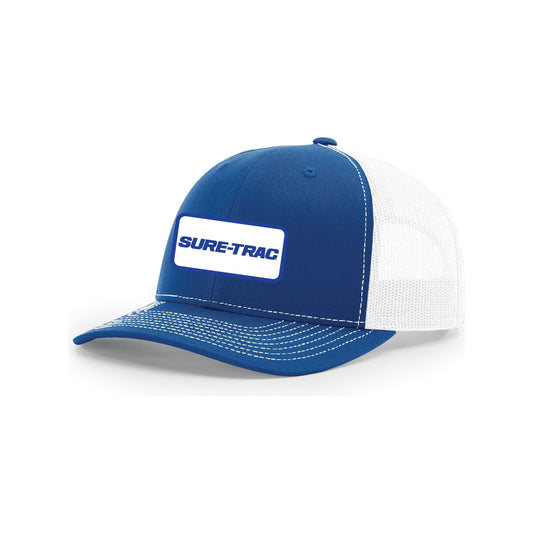 Snap-Back Trucker Hat with Patch - Royal/White
