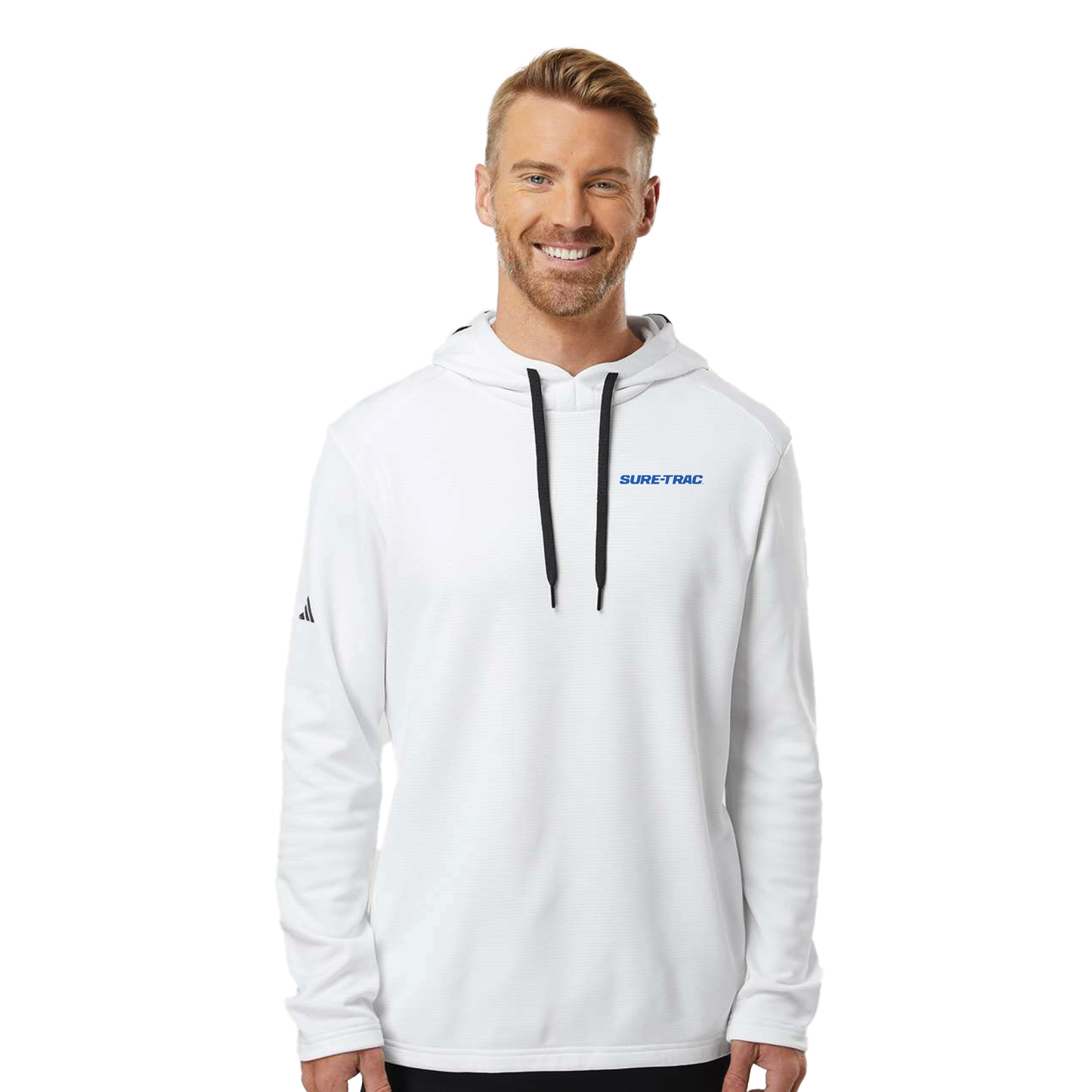 Adidas Men's Textured Mixed Media Midweight Hooded Sweatshirt - A530