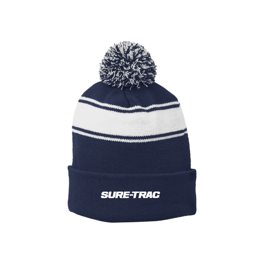 Sport-Tek® Stripe Pom Pom Beanie - STC28