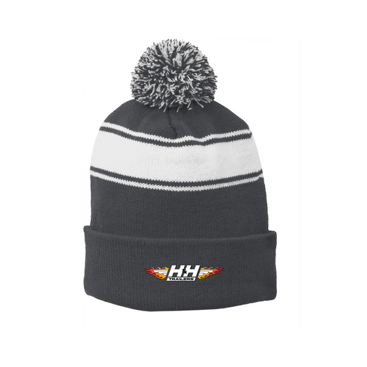 Sport-Tek® Stripe Pom Pom Beanie - STC28