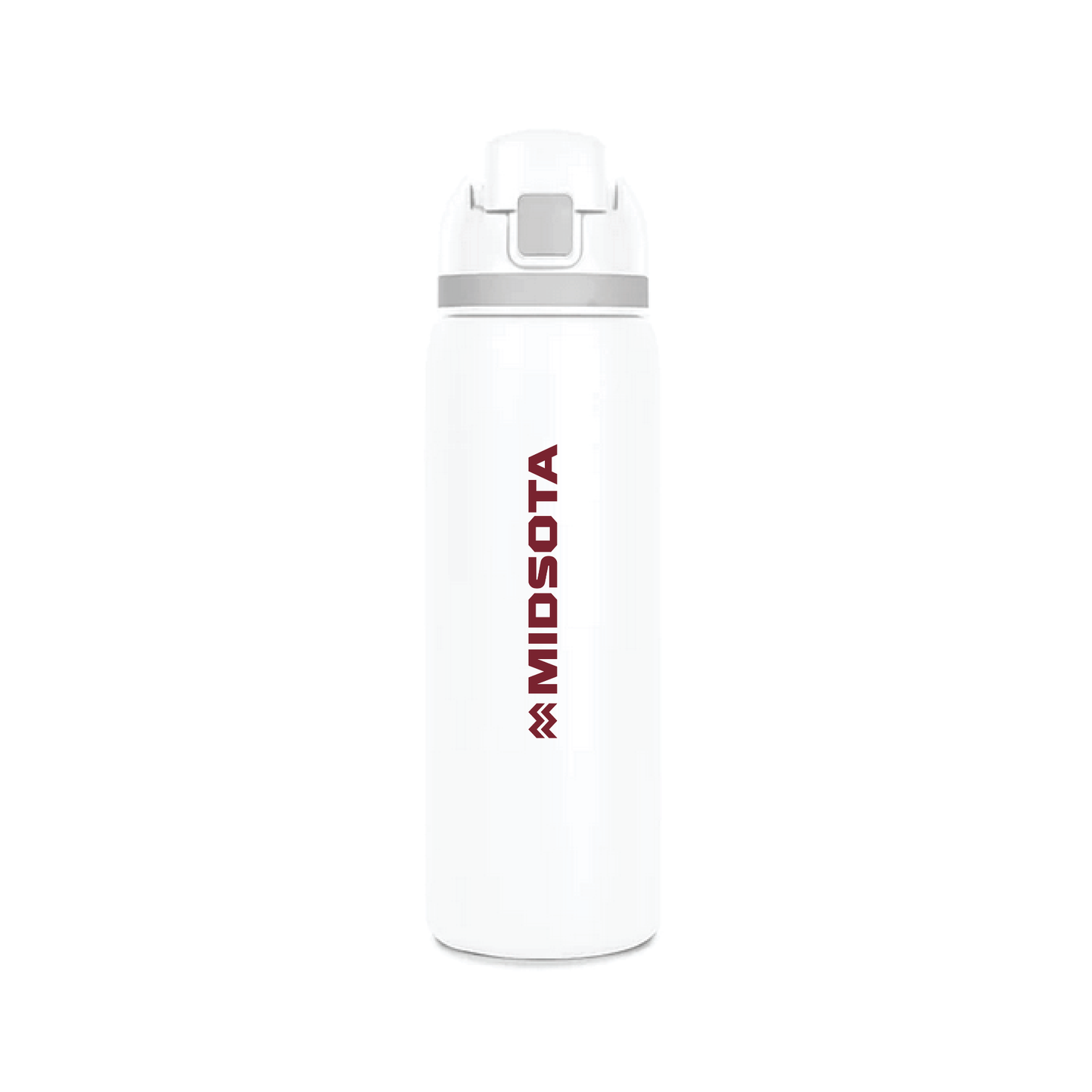 Two-Toned 27oz. Stainless Steel Pop Straw Bottle