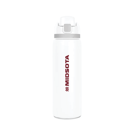 Two-Toned 27oz. Stainless Steel Pop Straw Bottle