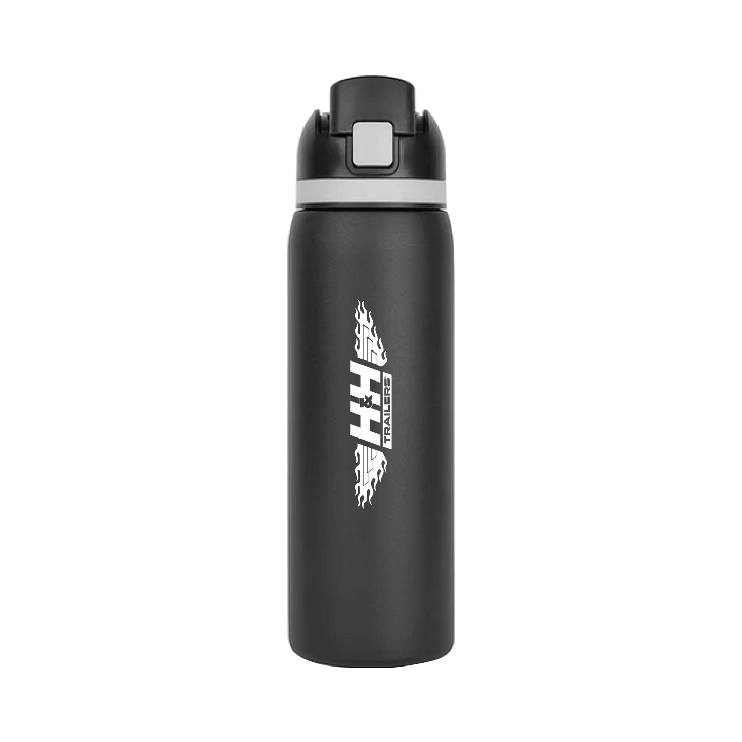 Two-Toned 27oz. Stainless Steel Pop Straw Bottle