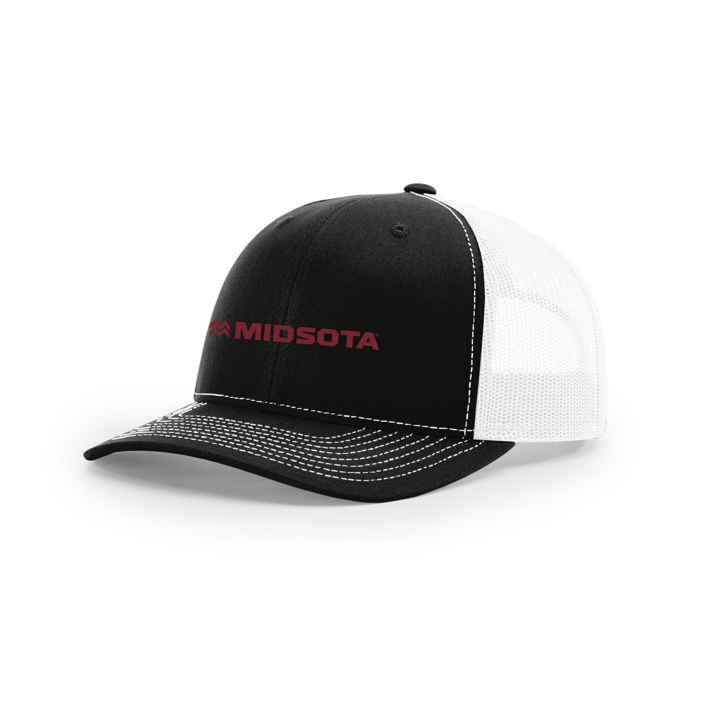 Snap-Back Trucker Hat - Black/White