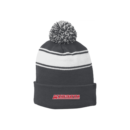 Sport-Tek® Stripe Pom Pom Beanie - STC28